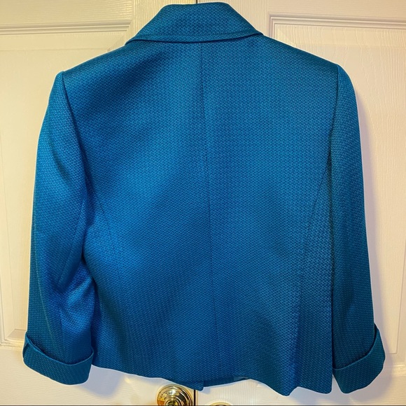 Tahari Arthur S Levine Teal Blazer - Picture 2 of 10